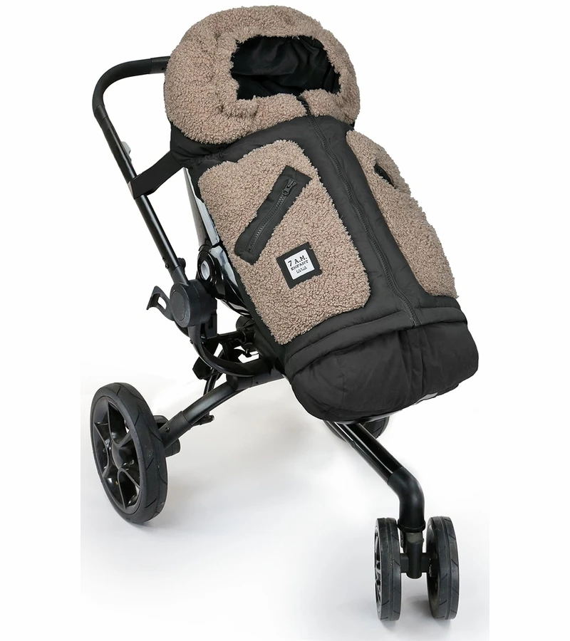 7 A.M. Enfant Blanket 212 Evolution Footmuff - Oatmeal Teddy 5 7 A.M. Enfant Blanket 212 Evolution Footmuff - Oatmeal Teddy - Image 3