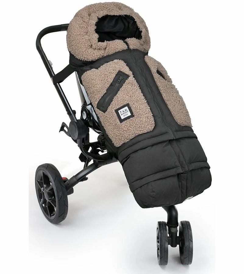7 A.M. Enfant Blanket 212 Evolution Footmuff - Oatmeal Teddy 6 7 A.M. Enfant Blanket 212 Evolution Footmuff - Oatmeal Teddy - Image 4
