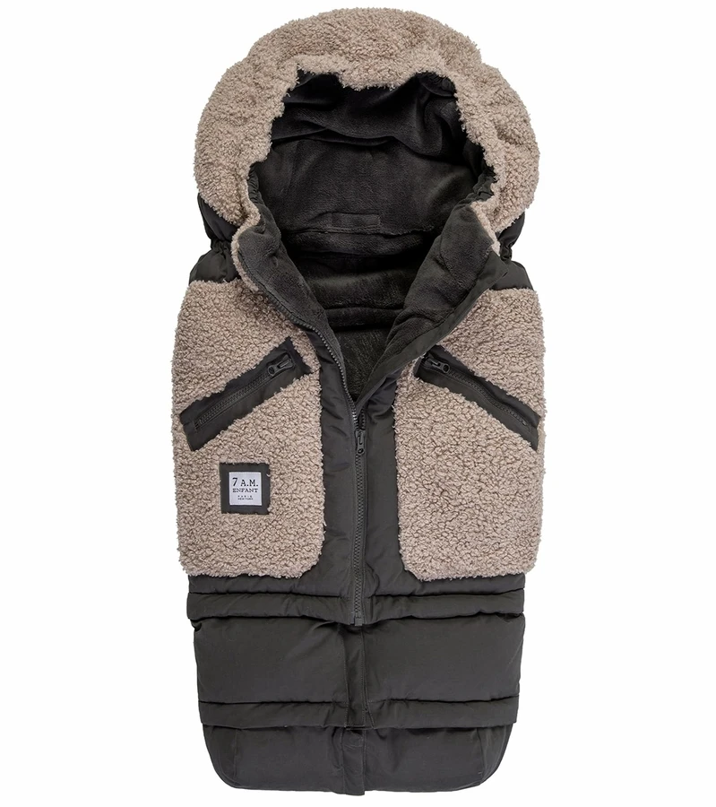 7 A.M. Enfant Blanket 212 Evolution Footmuff - Oatmeal Teddy 7 7 A.M. Enfant Blanket 212 Evolution Footmuff - Oatmeal Teddy - Image 5