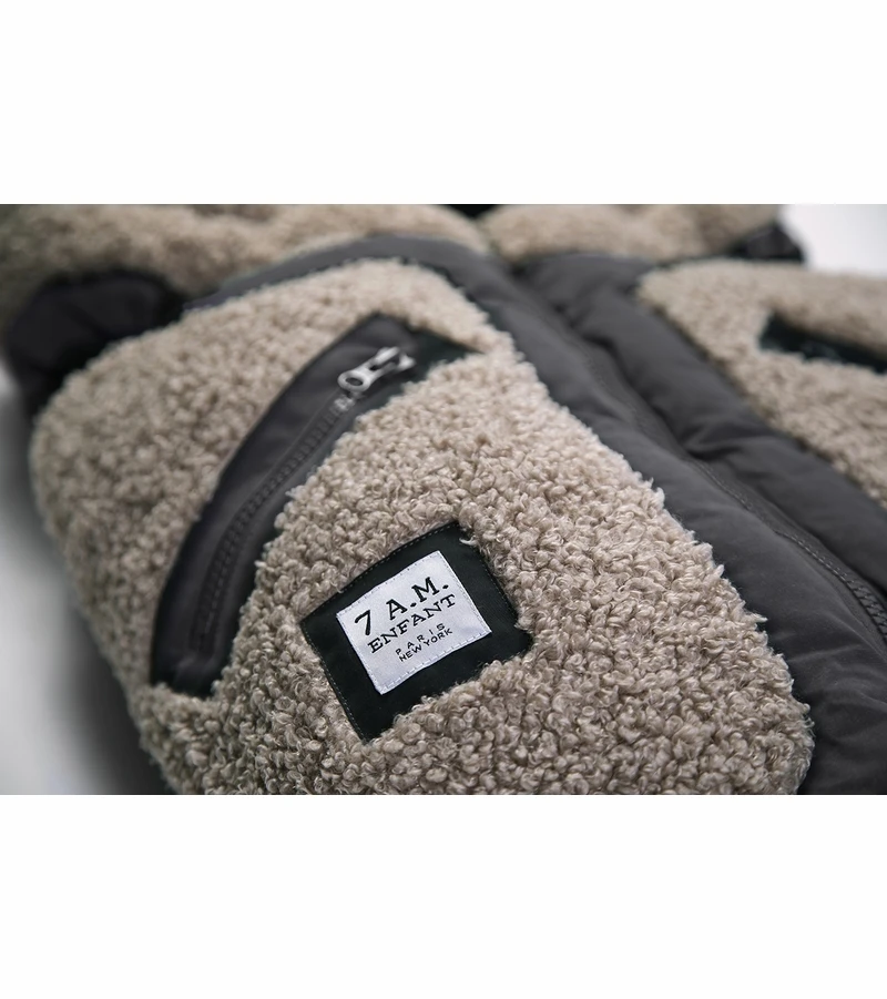 7 A.M. Enfant Blanket 212 Evolution Footmuff - Oatmeal Teddy 8 7 A.M. Enfant Blanket 212 Evolution Footmuff - Oatmeal Teddy - Image 6