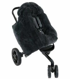 7 A.M. Enfant Blanket 212 Evolution Plush Footmuff - Black Plush -Stroller Promotion Store 7 a m enfant blanket 212 evolution plush footmuff black plush 77
