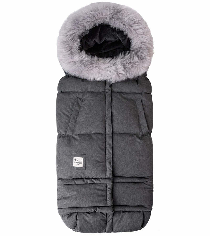 7 A.M. Enfant Blanket 212 Evolution Tundra Footmuff - Heather Grey Dark 3 7 A.M. Enfant Blanket 212 Evolution Tundra Footmuff - Heather Grey Dark