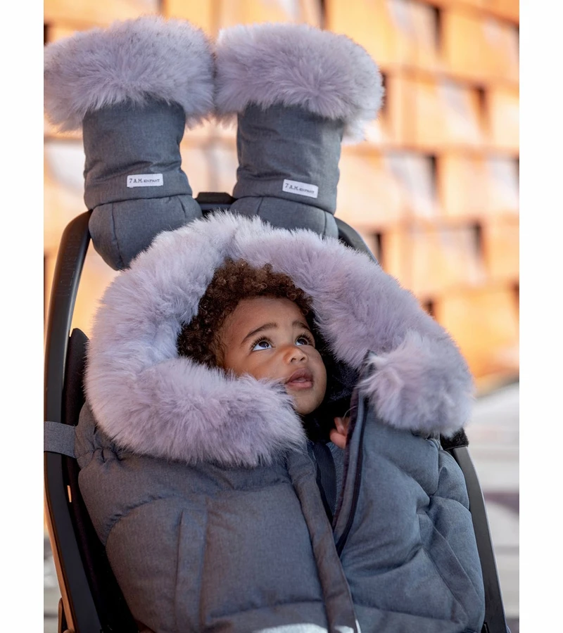 7 A.M. Enfant Blanket 212 Evolution Tundra Footmuff - Heather Grey Dark 4 7 A.M. Enfant Blanket 212 Evolution Tundra Footmuff - Heather Grey Dark - Image 2