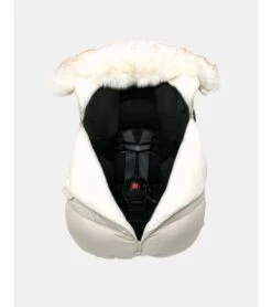 7 A.M. Enfant Car Seat Cocoon Tundra - Heather Beige / White Faux Fur -Stroller Promotion Store 7 a m enfant car seat cocoon tundra heather beige white faux fur 157