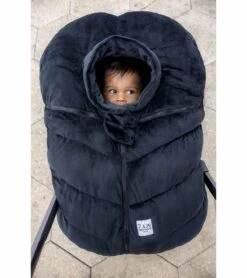 7 A.M. Enfant Cocoon Car Seat Cover - Black Velour -Stroller Promotion Store 7 a m enfant cocoon car seat cover black velour 80