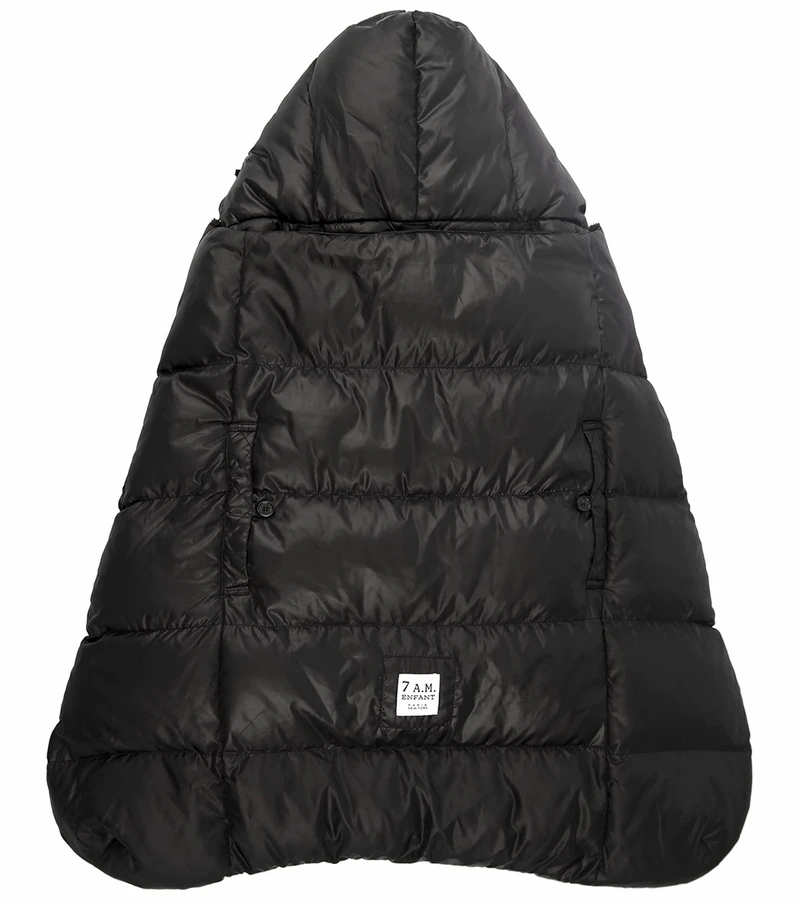 7 A.M. Enfant K Poncho Carrier Cover Heavyweight - Black (0-3T) 3 7 A.M. Enfant K Poncho Carrier Cover Heavyweight - Black (0-3T)