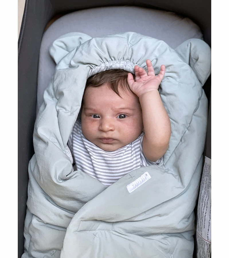 7 A.M. Enfant Nido Bebe Airy Infant Wrap - Brush Beige (0-6m) 9 7 A.M. Enfant Nido Bebe Airy Infant Wrap - Brush Beige (0-6m) - Image 7