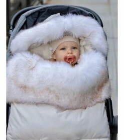 7 A.M. Enfant Plushpod Footmuff - Tundra Heather Beige / White Faux Fur (0-18m) -Stroller Promotion Store 7 a m enfant plushpod footmuff tundra heather beige white faux fur 0 18m 144