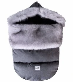 7 A.M. Enfant Plushpod Footmuff - Tundra - Heather Grey Dark - Arctic Faux Fur (18m-3T)