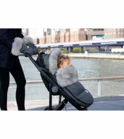 7 A.M. Enfant Plushpod Footmuff - Tundra - Heather Grey Dark - Arctic Faux Fur (18m-3T) -Stroller Promotion Store 7 a m enfant plushpod footmuff tundra heather grey dark arctic faux fur 18m 3t 97