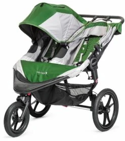 Baby Jogger 2016 Summit X3 Double Jogging Stroller - Green / Gray -Stroller Promotion Store baby jogger 2016 summit x3 double jogging stroller green gray 260