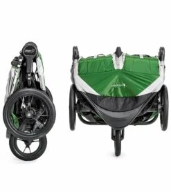 Baby Jogger 2016 Summit X3 Double Jogging Stroller - Green / Gray -Stroller Promotion Store baby jogger 2016 summit x3 double jogging stroller green gray 263