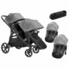 Baby Jogger City Select 2 Double Stroller, Sibling Essentials Package - Harbor Grey -Stroller Promotion Store baby jogger city select 2 double stroller sibling essentials package harbor grey 122