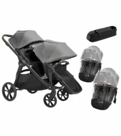 Baby Jogger City Select 2 Double Stroller, Sibling Essentials Package - Harbor Grey