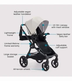 Baby Jogger City Sights Stroller + Pram + Accessory Bundle - Frosted Ivory / Rich Black -Stroller Promotion Store baby jogger city sights stroller pram accessory bundle frosted ivory rich black 173