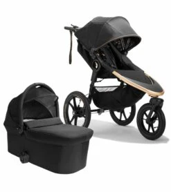 Baby Jogger X Robin Arzon Summit X3 Jogging Stroller + Deluxe Pram Bundle - City Royalty / Lunar Black