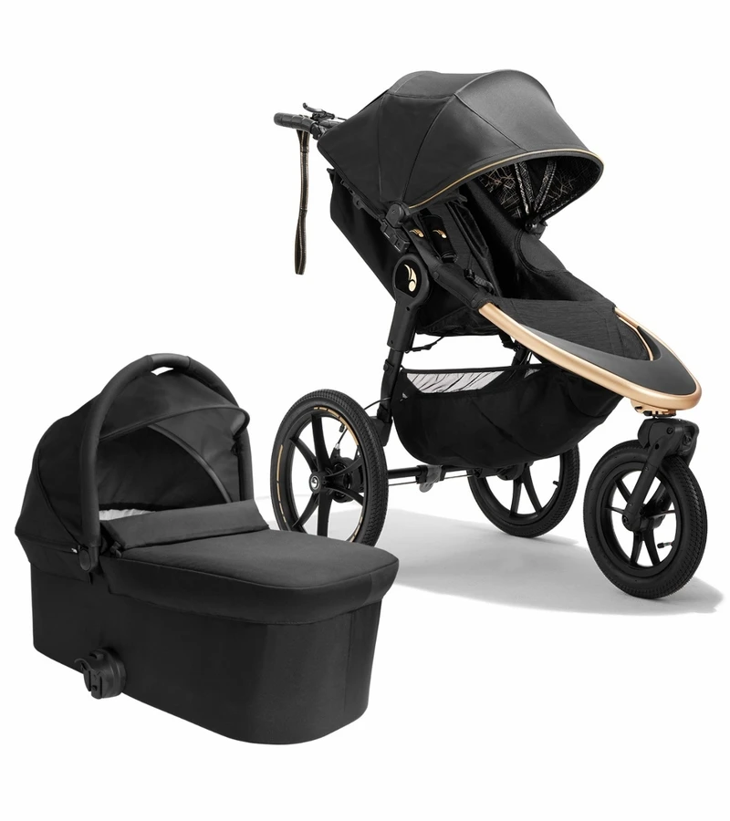 Baby Jogger X Robin Arzon Summit X3 Jogging Stroller + Deluxe Pram Bundle - City Royalty / Lunar Black 3 Baby Jogger X Robin Arzon Summit X3 Jogging Stroller + Deluxe Pram Bundle - City Royalty / Lunar Black