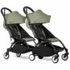 Babyzen YOYO Connect Double Stroller 6+ / 6+ Bundle - Black / Olive -Stroller Promotion Store babyzen yoyo connect double stroller 6 6 bundle black olive 135