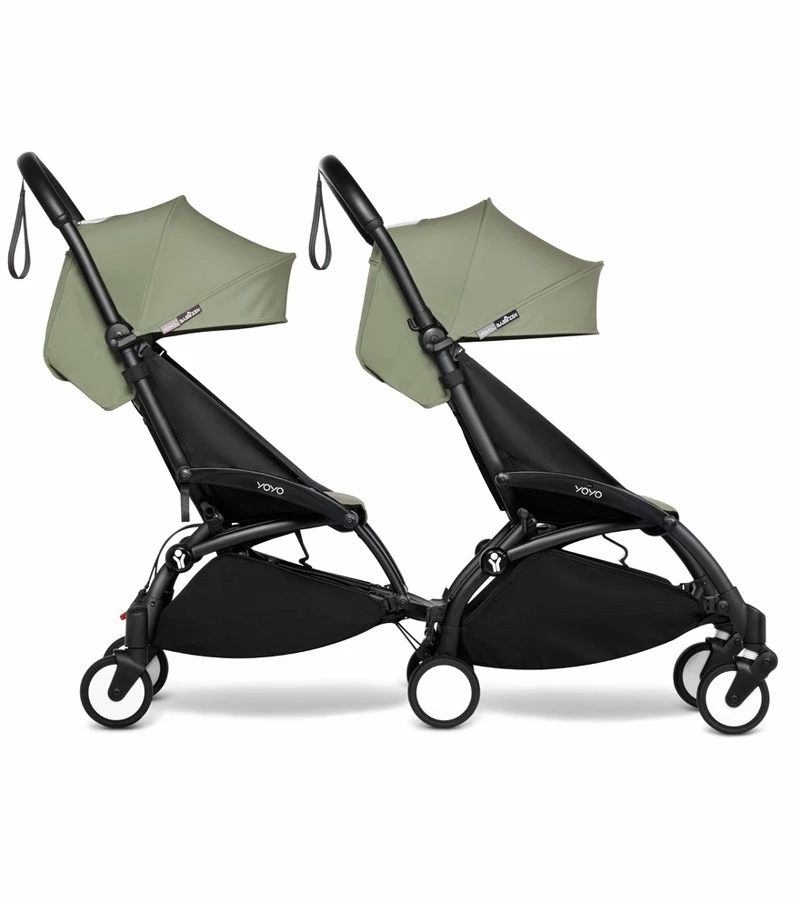 Babyzen YOYO Connect Double Stroller 6+ / 6+ Bundle - Black / Olive 4 Babyzen YOYO Connect Double Stroller 6+ / 6+ Bundle - Black / Olive - Image 2