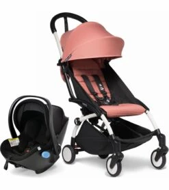Babyzen YOYO2 6+ & Clek Liingo Travel System - White / Ginger