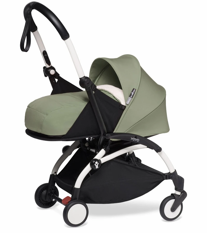 Babyzen YOYO2 Ultra Compact 0+ Stroller - White / Olive 3 Babyzen YOYO2 Ultra Compact 0+ Stroller - White / Olive