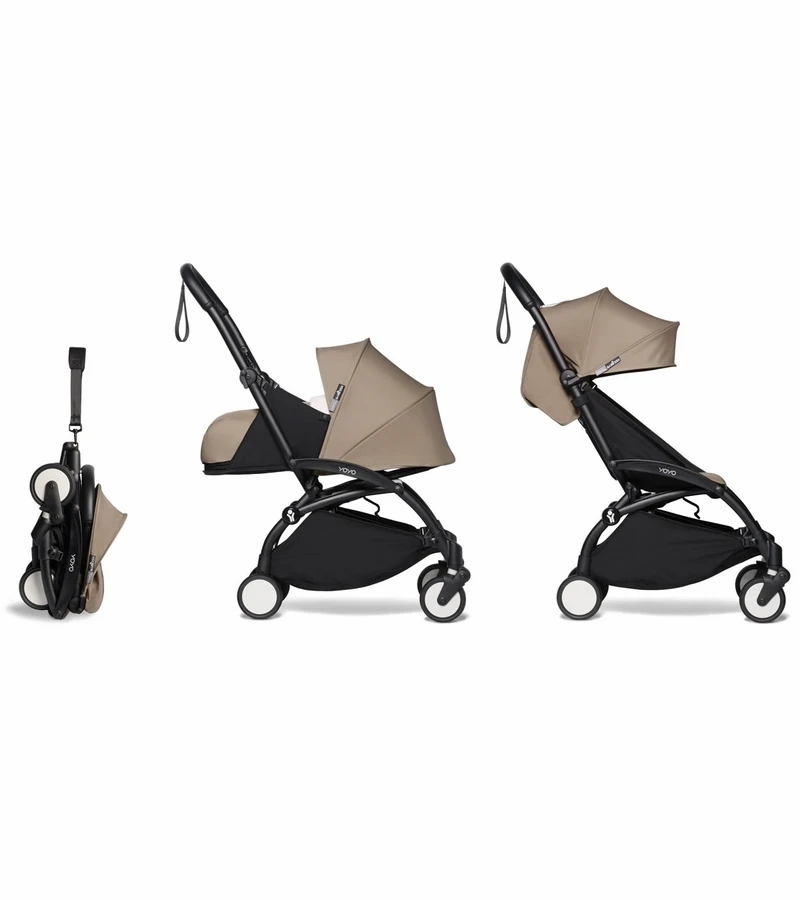 Babyzen YOYO2 Ultra Compact Complete 0+/6+ Stroller - Black / Taupe 3 Babyzen YOYO2 Ultra Compact Complete 0+/6+ Stroller - Black / Taupe