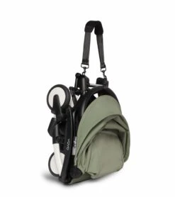 Babyzen YOYO2 Ultra Compact Complete 0+/6+ Stroller - White / Olive -Stroller Promotion Store babyzen yoyo2 ultra compact complete 0 6 stroller white olive 186