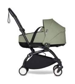 Babyzen YOYO2 Ultra Compact Complete 6+ Stroller With Bassinet & Rolling Bag Bundle - White / Olive -Stroller Promotion Store babyzen yoyo2 ultra compact complete 6 stroller with bassinet rolling bag bundle black olive 110