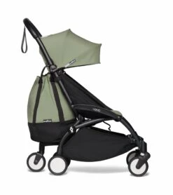Babyzen YOYO2 Ultra Compact Complete 6+ Stroller With Bassinet & Rolling Bag Bundle - White / Olive -Stroller Promotion Store babyzen yoyo2 ultra compact complete 6 stroller with bassinet rolling bag bundle black olive 112