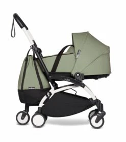 Babyzen YOYO2 Ultra Compact Complete 6+ Stroller With Bassinet & Rolling Bag Bundle - White / Olive -Stroller Promotion Store babyzen yoyo2 ultra compact complete 6 stroller with bassinet rolling bag bundle black olive 113