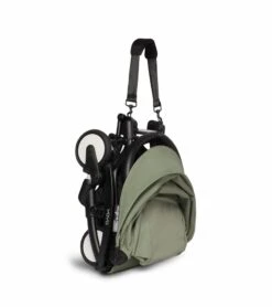Babyzen YOYO2 Ultra Compact Complete 6+ Stroller With Bassinet & Rolling Bag Bundle - White / Olive -Stroller Promotion Store babyzen yoyo2 ultra compact complete 6 stroller with bassinet rolling bag bundle black olive 114