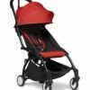 Babyzen YOYO2 Ultra Compact 6+ Stroller - Black / Red -Stroller Promotion Store babyzen yoyo2 ultra compact complete 6 stroller with bassinet rolling bag bundle black red 82 3