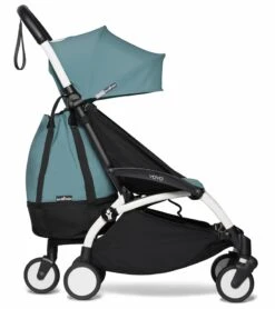 Babyzen YOYO2 Ultra Compact Complete 6+ Stroller With Bassinet & Rolling Bag Bundle - White/Aqua -Stroller Promotion Store babyzen yoyo2 ultra compact complete 6 stroller with bassinet rolling bag bundle white aqua 81