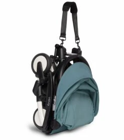 Babyzen YOYO2 Ultra Compact Complete 6+ Stroller With Bassinet & Rolling Bag Bundle - White/Aqua -Stroller Promotion Store babyzen yoyo2 ultra compact complete 6 stroller with bassinet rolling bag bundle white aqua 84