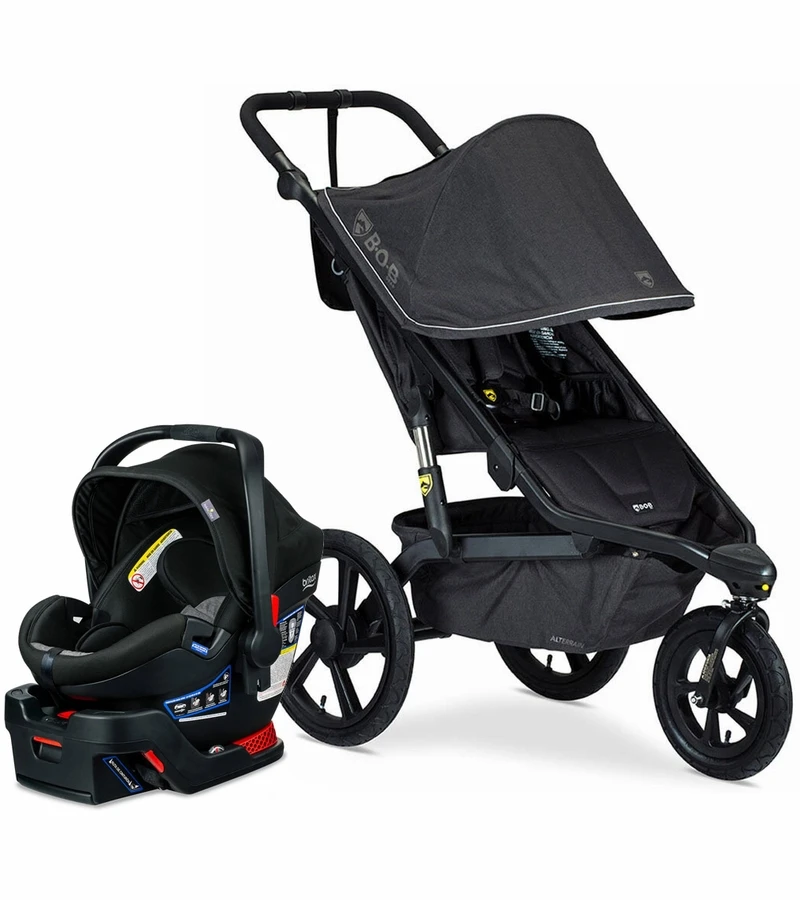 BOB Alterrain Jogging Stroller + Britax B-Safe Ultra Gen1 Infant Car Seat Travel System Bundle - Melange Black/StayClean Gray 3 BOB Alterrain Jogging Stroller + Britax B-Safe Ultra Gen1 Infant Car Seat Travel System Bundle - Melange Black/StayClean Gray