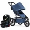 BOB Alterrain Pro Single Jogging Stroller + Britax B-Safe Ultra Gen1 Infant Car Seat Travel System Bundle - Blue/StayClean Gray