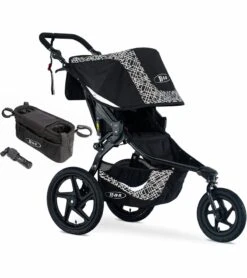 BOB Revolution Flex 3.0 Single Jogging Stroller Bundle - Lunar Black