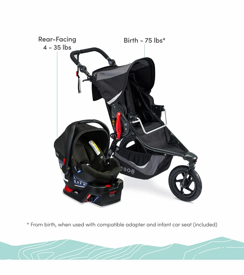 BOB Revolution Flex 3.0 Travel System With B-Safe Gen2 - Graphite Black 4 BOB Revolution Flex 3.0 Travel System With B-Safe Gen2 - Graphite Black - Image 2
