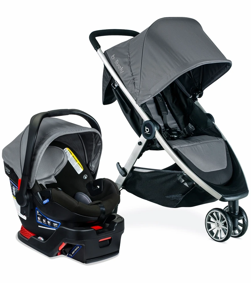 Britax B-Lively & B-Safe Gen2 FlexFit Travel System - Fog (SafeWash) 3 Britax B-Lively & B-Safe Gen2 FlexFit Travel System - Fog (SafeWash)