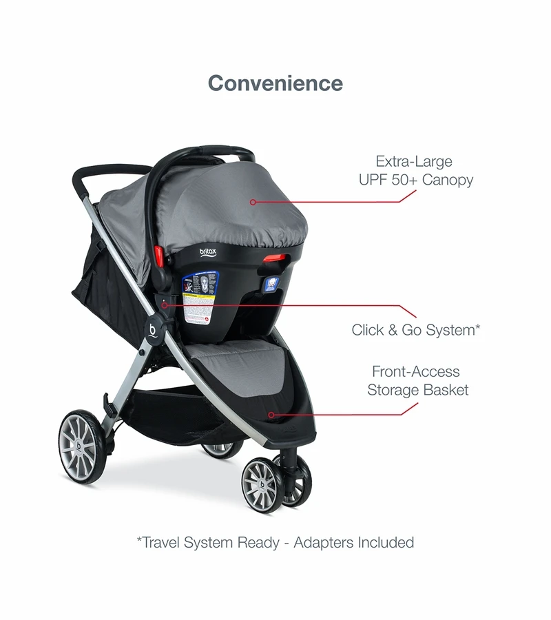 Britax B-Lively & B-Safe Gen2 FlexFit Travel System - Fog (SafeWash) 6 Britax B-Lively & B-Safe Gen2 FlexFit Travel System - Fog (SafeWash) - Image 4