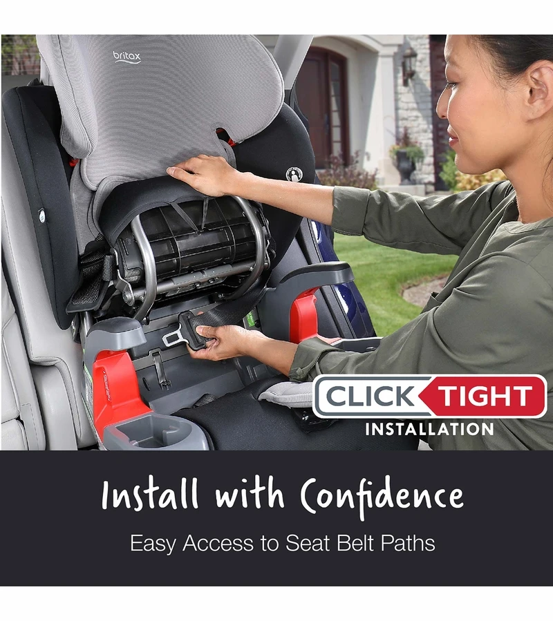 Britax Grow With You ClickTight Harness Booster Car Seat - Black Contour 8 Britax Grow With You ClickTight Harness Booster Car Seat - Black Contour - Image 6