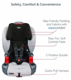 Britax Grow With You Clicktight Harness Booster Car Seat - Clean Comfort [New Version Of The Frontier] -Stroller Promotion Store britax grow with you clicktight harness booster car seat clean comfort new version of the frontier 45