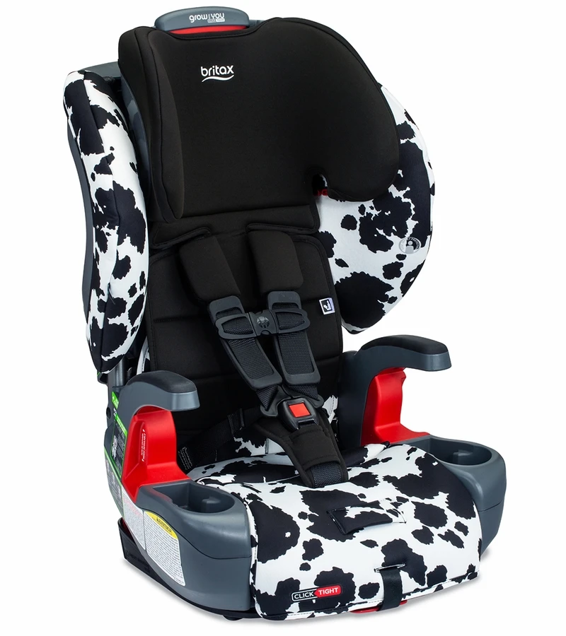Britax Grow With You ClickTight Harness Booster Car Seat - Cowmooflage (Safewash) 3 Britax Grow With You ClickTight Harness Booster Car Seat - Cowmooflage (Safewash)