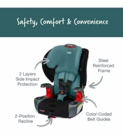 Britax Grow With You ClickTight Harness Booster Car Seat - Green Contour -Stroller Promotion Store britax grow with you clicktight harness booster car seat green contour 156
