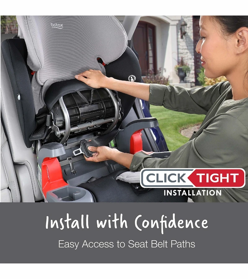 Britax Grow With You ClickTight Harness Booster Car Seat - Grey Contour 8 Britax Grow With You ClickTight Harness Booster Car Seat - Grey Contour - Image 6