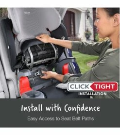 Britax Grow With You ClickTight Plus Harness Booster Car Seat - Black Ombre -Stroller Promotion Store britax grow with you clicktight plus harness booster car seat black ombre 80