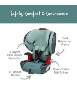 Britax Grow With You ClickTight Plus Harness Booster Car Seat - Green Ombre -Stroller Promotion Store britax grow with you clicktight plus harness booster car seat green ombre 76