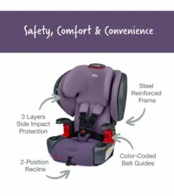 Britax Grow With You ClickTight Plus Harness Booster Car Seat - Purple Ombre -Stroller Promotion Store britax grow with you clicktight plus harness booster car seat purple ombre 81