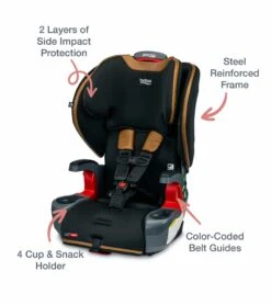 Britax Grow With You ClickTight Premium Harness Booster Car Seat - Ace Black (SafeWash + StayClean) -Stroller Promotion Store britax grow with you clicktight premium harness booster car seat ace black safewash stayclean 8