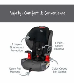 Britax Grow With You Harness Booster Car Seat - Mod Black SafeWash -Stroller Promotion Store britax grow with you harness booster car seat mod black safewash 22